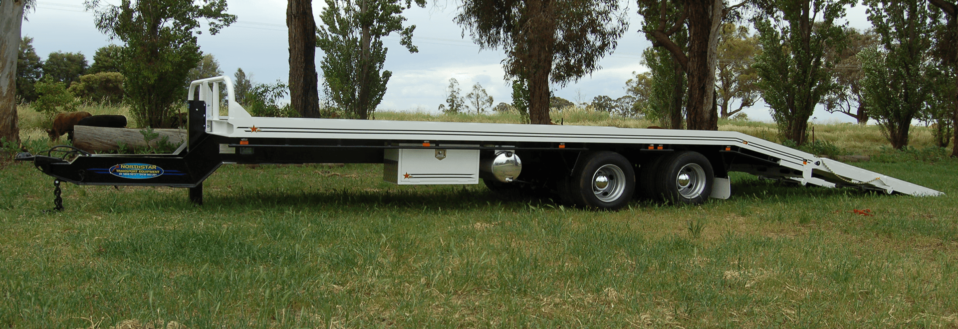 Bogie Axle Tag Trailer White